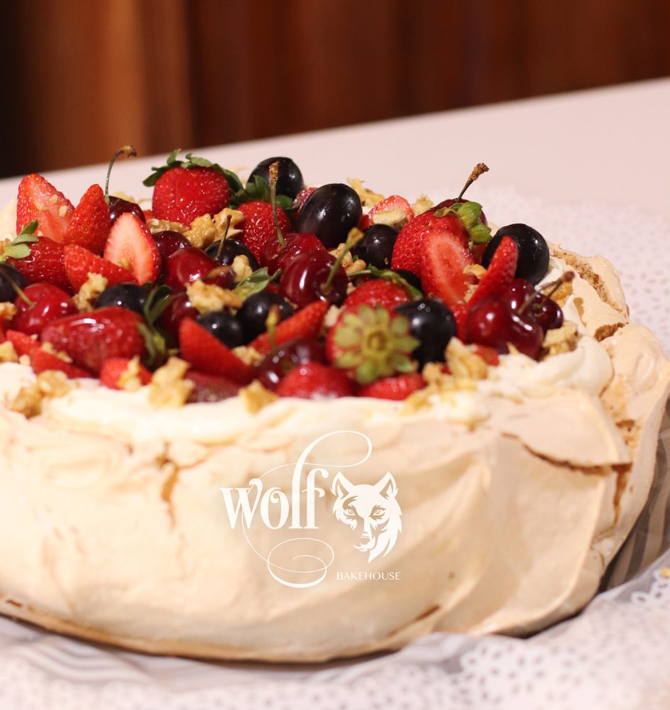 Berry garden pavlova by Milene Pereira at Wolf Bakehouse