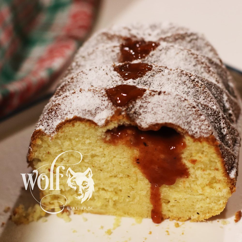 Fubá cake with guava by Milene Pereira at Wolf Bakehouse