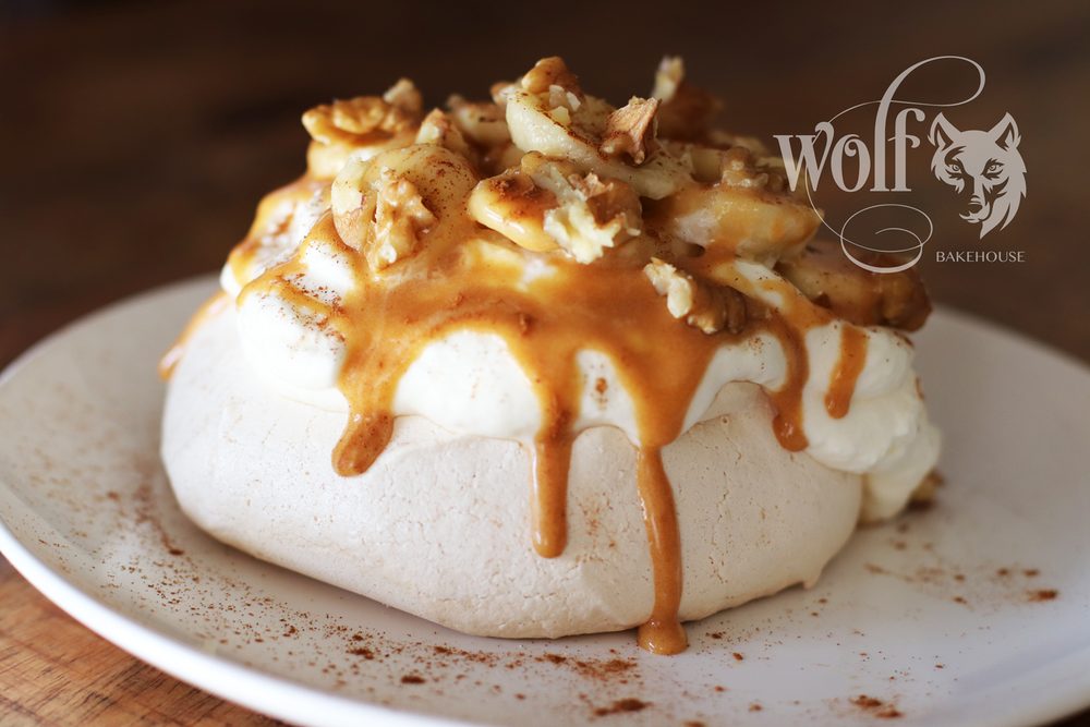 Banoffee pavlova by Milene Pereira at Wolf Bakehouse