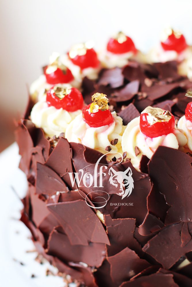 Black Forest cake, detail by Milene Pereira at Wolf Bakehouse
