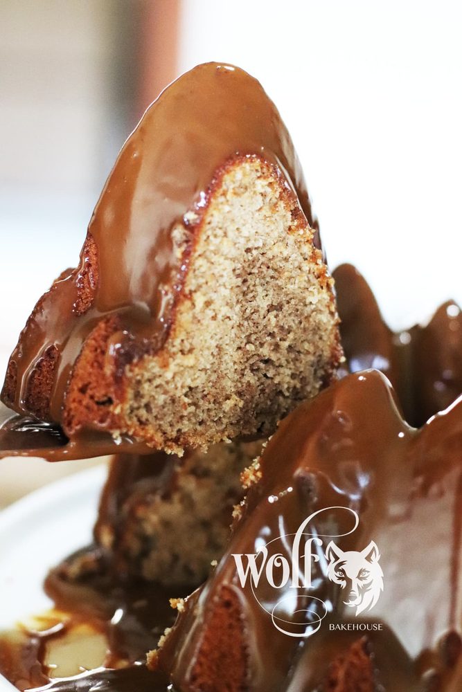 Indiana bundt, sliced by Milene Pereira at Wolf Bakehouse