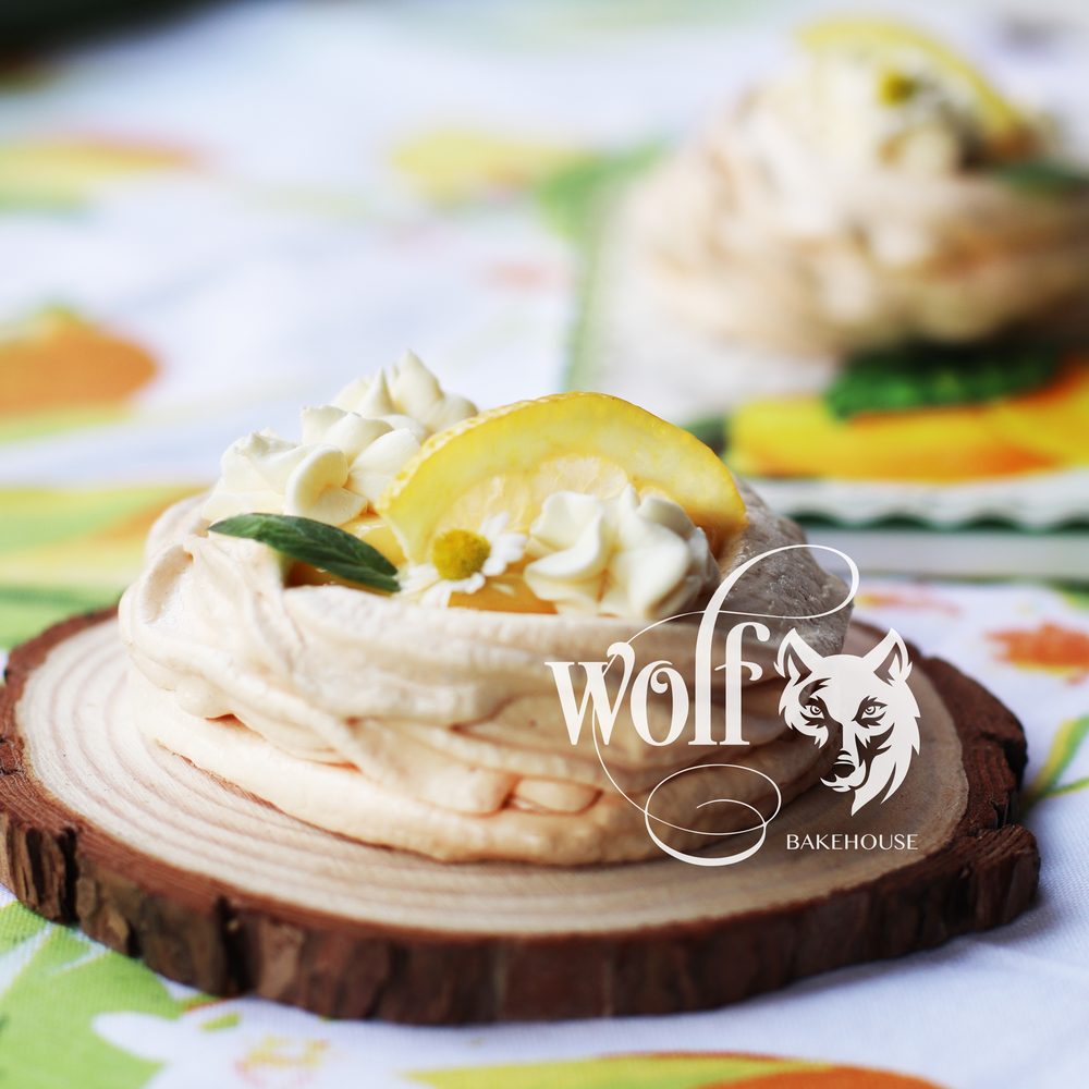 Lemon curd pavlova by Milene Pereira at Wolf Bakehouse