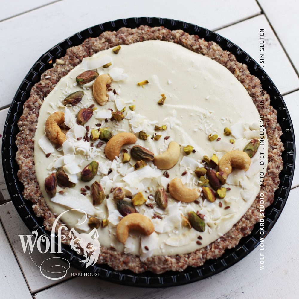 Cashew & pistachio low-carb pie by Milene Pereira at Wolf Bakehouse